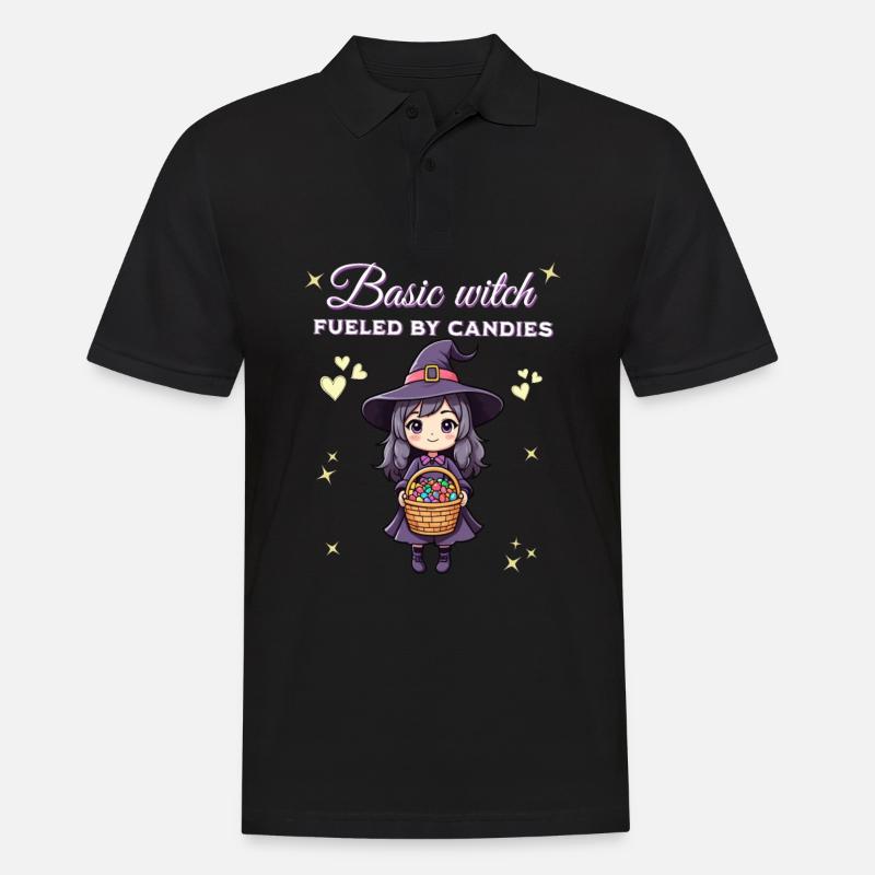 Basic witch fueled by candies - Men's Polo Shirt - black