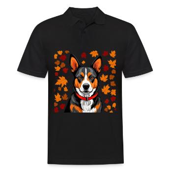 Autumn dog - Men's Polo Shirt - black - Front - Kai (181cm)
