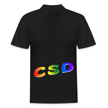 CSD - Männer Poloshirt - Schwarz - Vorne - Kai (181cm)