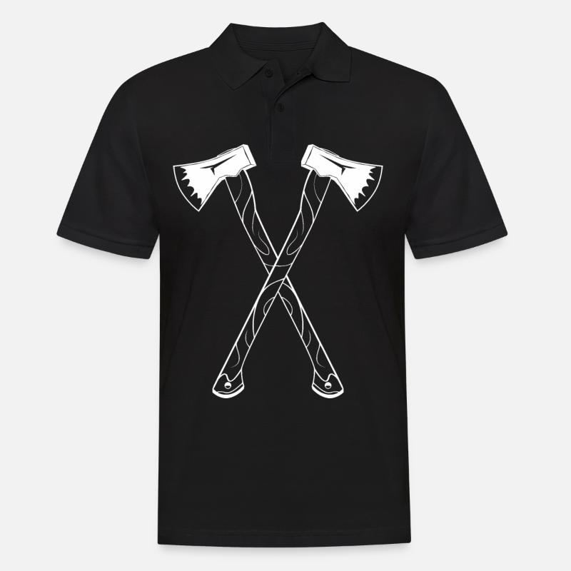 BÛCHERON HACHE BEIL - Polo Homme - noir