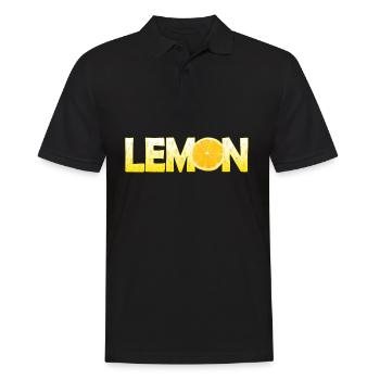 Lemon - Men's Polo Shirt - black - Front - Kai (181cm)