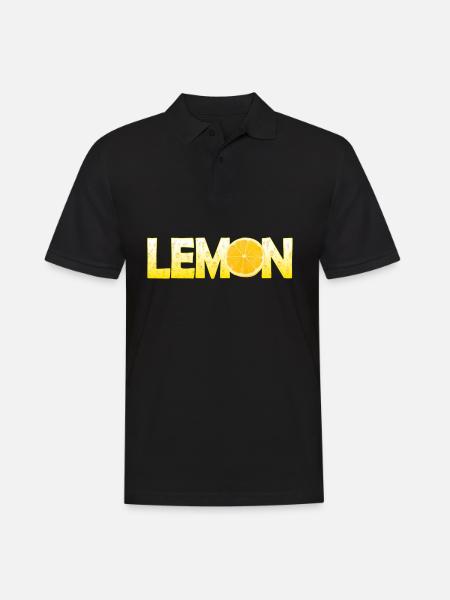 Lemon - Men's Polo Shirt - black