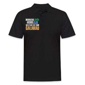 Gartenbau Landschaftsbau Galabau Spruch - Männer Poloshirt - Schwarz - Vorne - Kai (181cm)