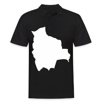 Drapeau de la carte de la bolivie - Polo Homme - noir - Devant - Kai (181cm)