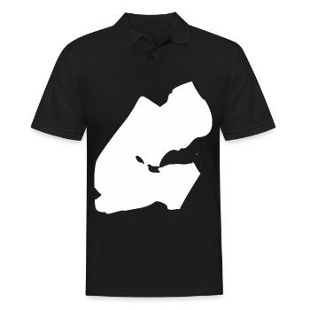 Drapeau de la carte de Djibouti - Polo Homme - noir - Devant - Kai (181cm)