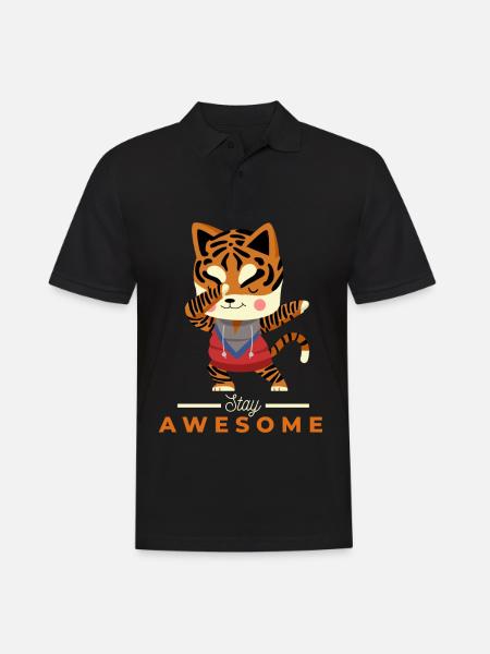 Sweet Tiger Dab - Men's Polo Shirt - black