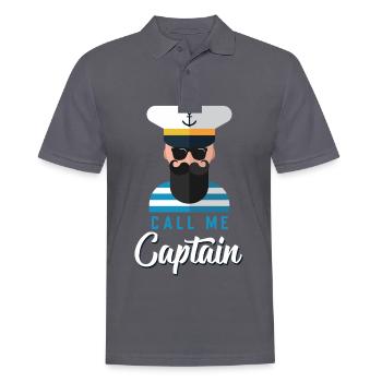 captain - Men's Polo Shirt - charcoal grey - Front - Nico (186cm)