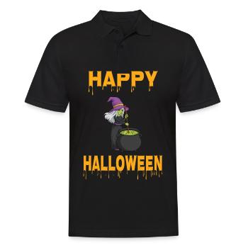 Hexe Halloween Zaubern Geschenk Geschenkidee - Männer Poloshirt - Schwarz - Vorne - Kai (181cm)