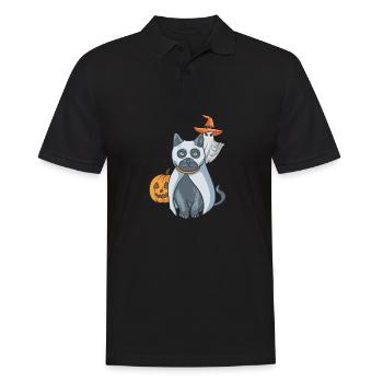 Happy Boo Day Halloween Kostüm Geschenk - Männer Poloshirt - Schwarz - Vorne - Kai (181cm)