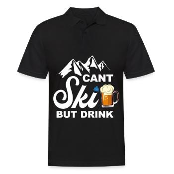 Vacances au ski en disant après le ski - Polo Homme - noir - Devant - Kai (181cm)