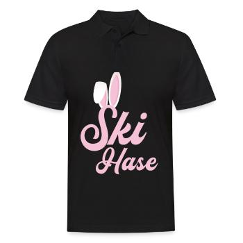 Skihase - Männer Poloshirt - Schwarz - Vorne - Kai (181cm)