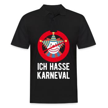 karneval hassen anti karneval gegen fastnacht - Männer Poloshirt - Schwarz - Vorne - Kai (181cm)