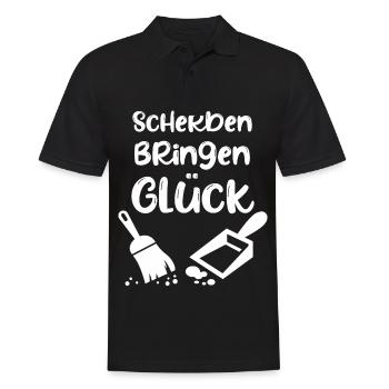 Polterabend Spruch Geschenk - Men's Polo Shirt - black - Front - Kai (181cm)