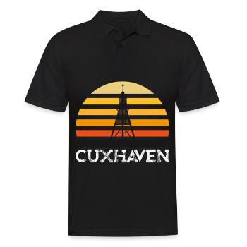 Cuxhaven Nordseestadt Cuxhaven Niedersachsen - Männer Poloshirt - Schwarz - Vorne - Kai (181cm)