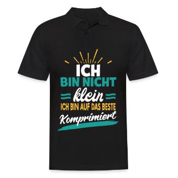 Spruch für kleine - ich bin nicht klein ich bin - Männer Poloshirt - Schwarz - Vorne - Kai (181cm)