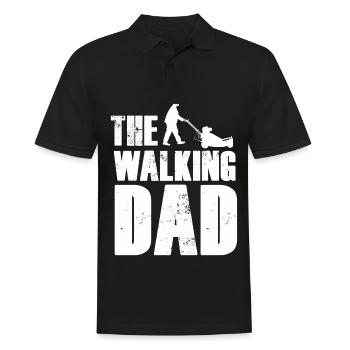 Funny The walking dad lawn mower shirt - Men's Polo Shirt - black - Front - Kai (181cm)