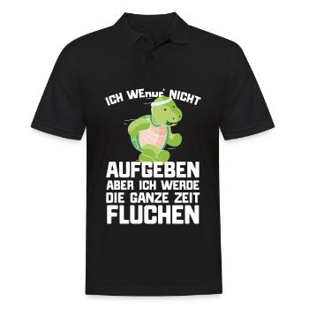 Jogging Jogging Marathon Funny saying Elephant - Men's Polo Shirt - black - Front - Kai (181cm)