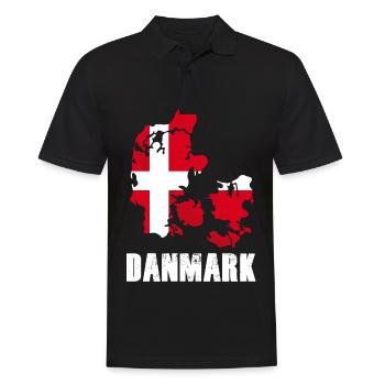 Denmark holiday flag - Men's Polo Shirt - black - Front - Kai (181cm)