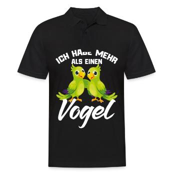 Perroquet Dire drôle - Polo Homme - noir - Devant - Kai (181cm)