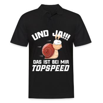 Joggen Jogging Marathon Lustiger Spruch Schnecke - Männer Poloshirt - Schwarz - Vorne - Kai (181cm)