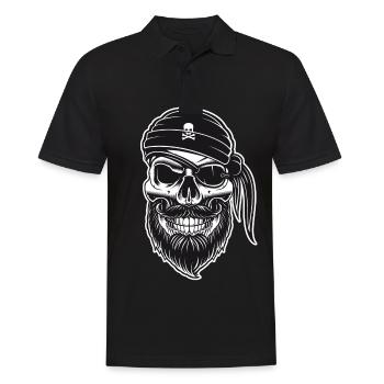 Masque de pirate masque bouche-nez - Polo Homme - noir - Devant - Kai (181cm)