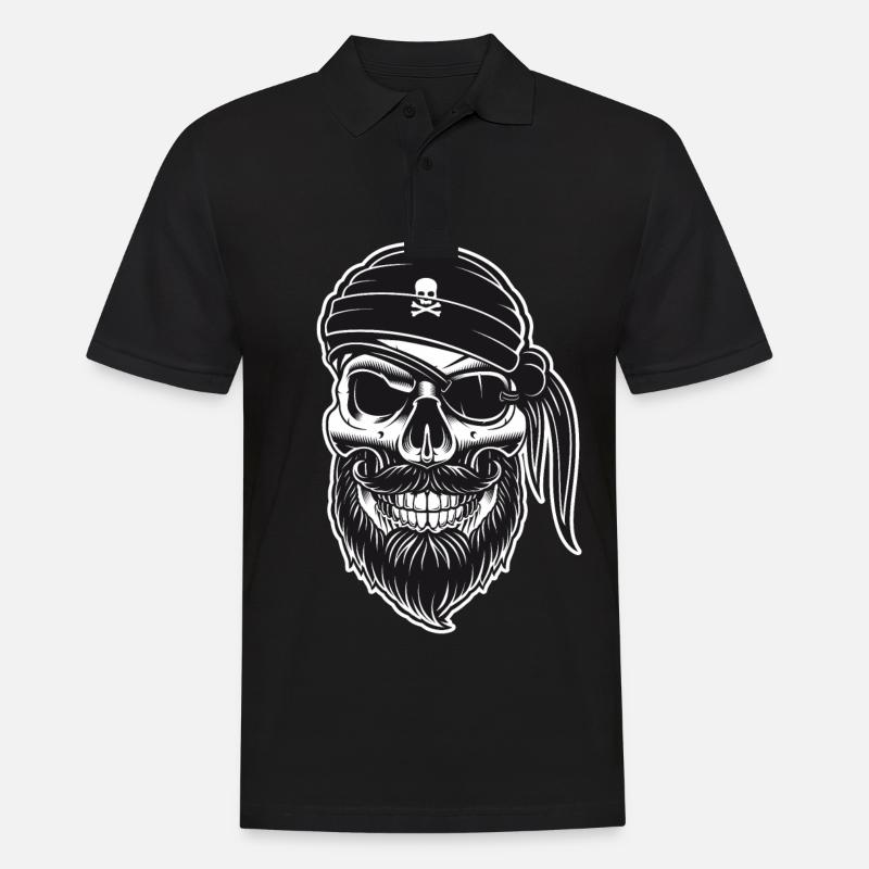 Masque de pirate masque bouche-nez - Polo Homme - noir