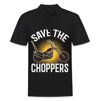 Sauvez le cadeau Choppers pour les motocyclistes - Polo Homme - noir - Devant - Kai (181cm)