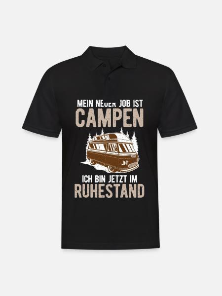 Rente Camping Renter & Camper - Männer Poloshirt - Schwarz