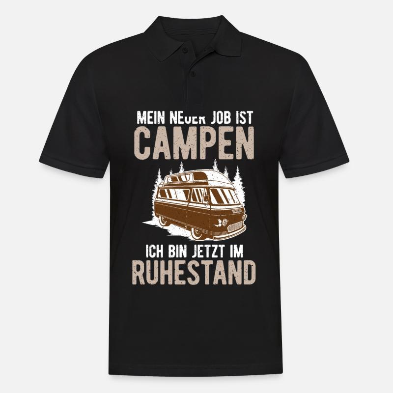 Rente Camping Renter & Camper - Männer Poloshirt - Schwarz