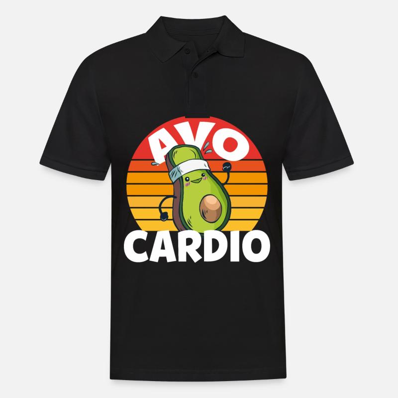 Avocardio Avocado - Männer Poloshirt - Schwarz