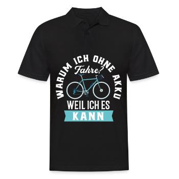 Fahrradfahren - Männer Poloshirt - Schwarz - Vorne - Kai (181cm)