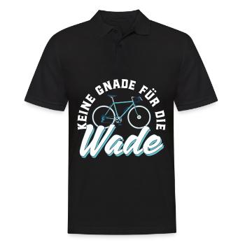 Fahrradfahrer - Männer Poloshirt - Schwarz - Vorne - Kai (181cm)