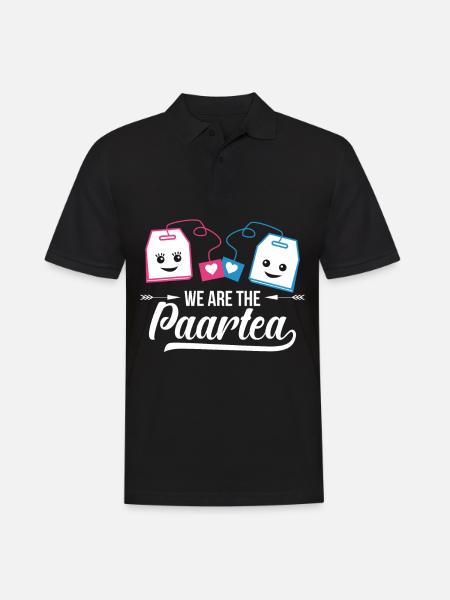 Partnerlook, Paar - Männer Poloshirt - Schwarz