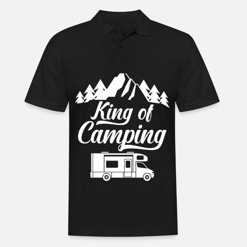 Camping, camping, gift, camping - Men's Polo Shirt - black