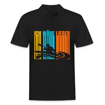 Kayak Kayaker Kayak Tour Kayaking - Men's Polo Shirt - black - Front - Kai (181cm)