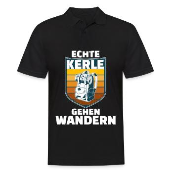 Wandern Wanderer - Männer Poloshirt - Schwarz - Vorne - Kai (181cm)