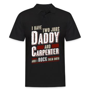 Papa et menuisier - Polo Homme - noir - Devant - Kai (181cm)