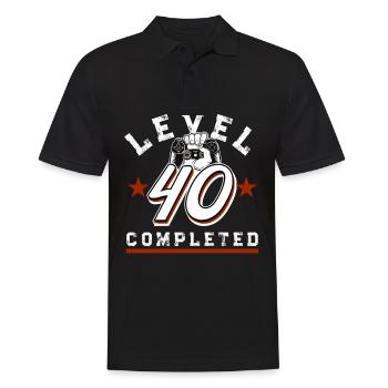 Cadeau pour le 40e anniversaire 40e anniversaire - Polo Homme - noir - Devant - Kai (181cm)