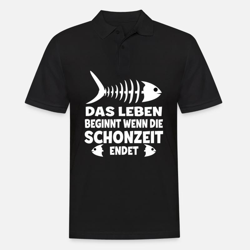 Angler Spruch - Männer Poloshirt - Schwarz