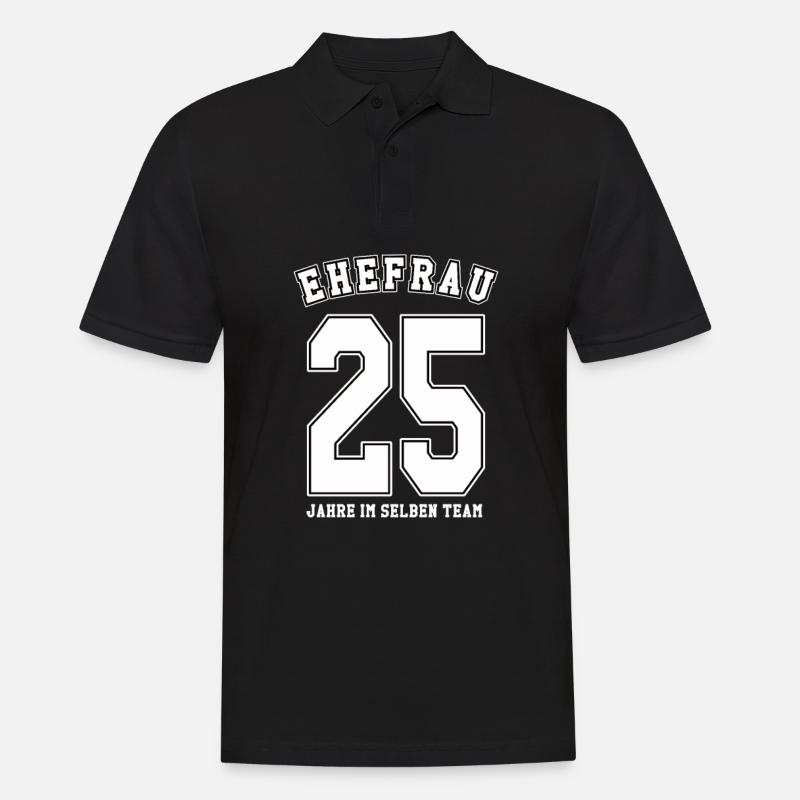 Geschenkideen Silberhochzeit - Männer Poloshirt - Schwarz