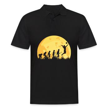 Evolution Volleyball Volleyballerin - Männer Poloshirt - Schwarz - Vorne - Kai (181cm)