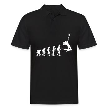 Evolution Volleyball Volleyballspielerin - Männer Poloshirt - Schwarz - Vorne - Kai (181cm)