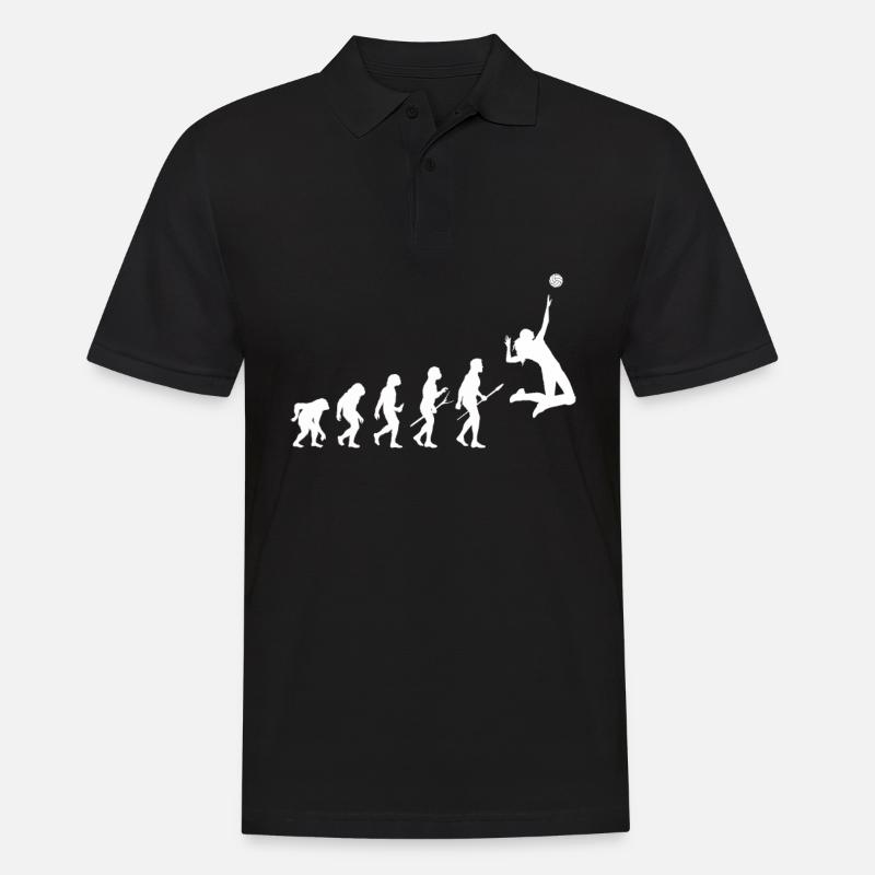 Evolution Volleyball Volleyballspielerin - Männer Poloshirt - Schwarz
