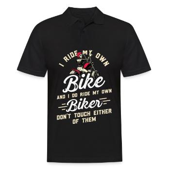 Gift ideas Motorcyclist Motorcyclist - Men's Polo Shirt - black - Front - Kai (181cm)