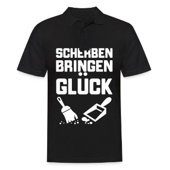 Scherben bringen Glück Ehemann Ehefrau POLTERABEND - Männer Poloshirt - Schwarz - Vorne - Kai (181cm)