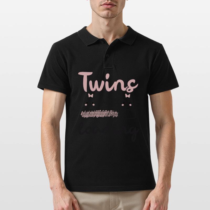 Geschenk werdene Mutter Zwillinge Twins loading Männer Poloshirt