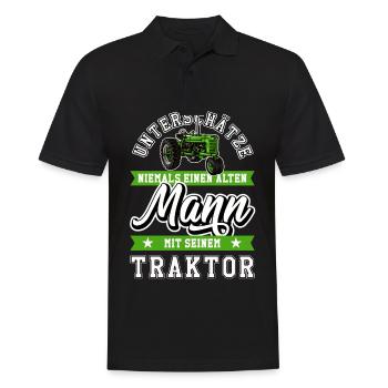 Trecker Landwirt - Männer Poloshirt - Schwarz - Vorne - Kai (181cm)