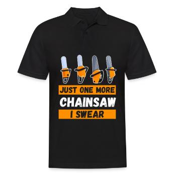Lumberjack Woodworker only a chainsaw - Men's Polo Shirt - black - Front - Kai (181cm)