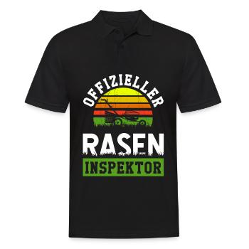 Gärtner Rasenmähen Hobbygärtner Rasenmäher - Männer Poloshirt - Schwarz - Vorne - Kai (181cm)