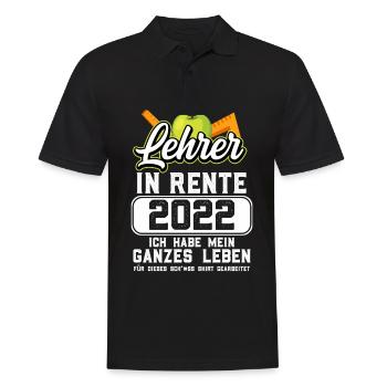 Ruhestand Rente Lehrer 2022 - Männer Poloshirt - Schwarz - Vorne - Kai (181cm)